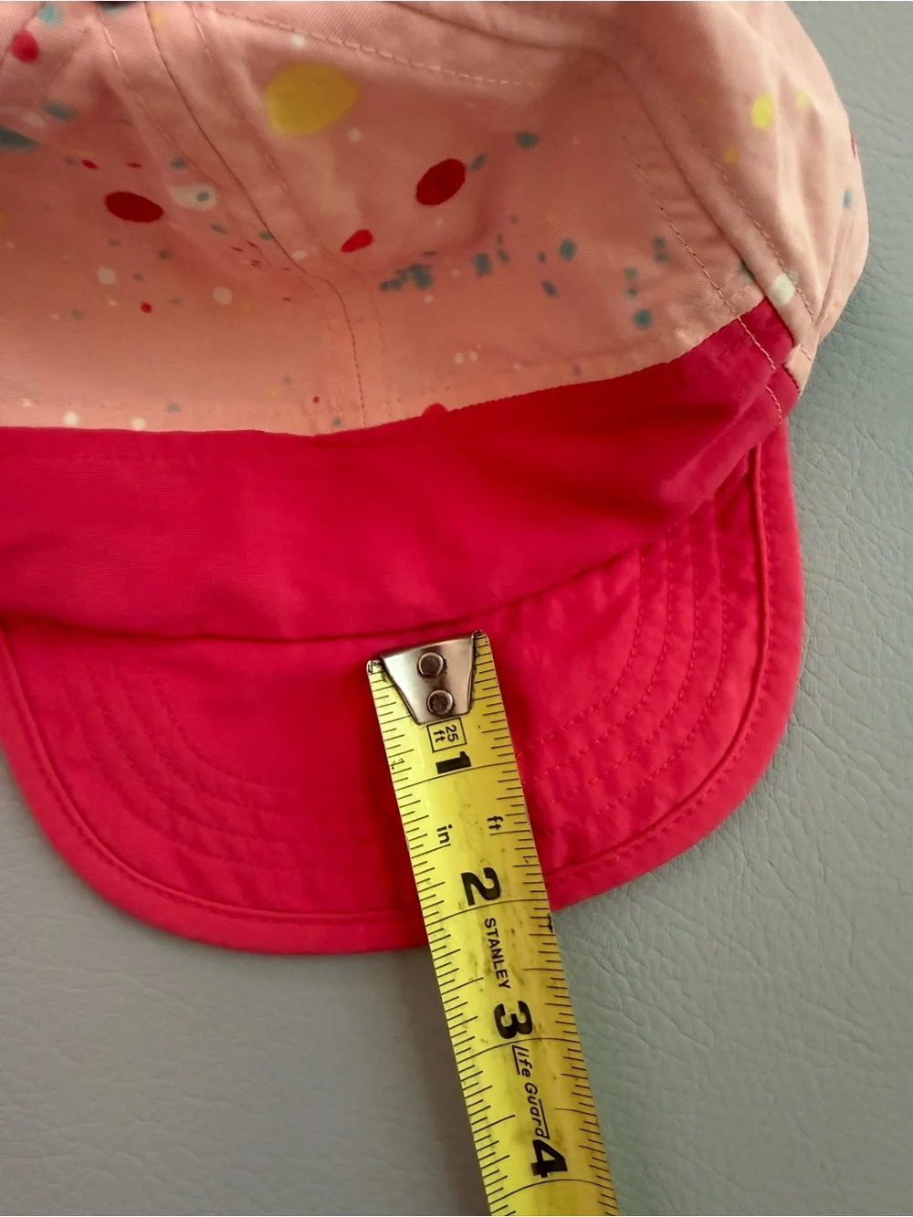 Patagonia Girls Nylon Ball Cap Hat Pink Splatter 5T - Light weight quick dry